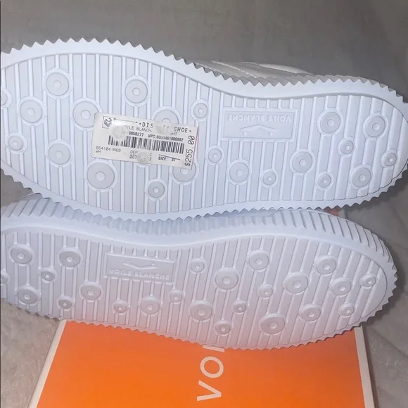 NWT VOILE BLANCHE LIPARI White/Tobacco Leather Sneakers - Picture 16 of 16